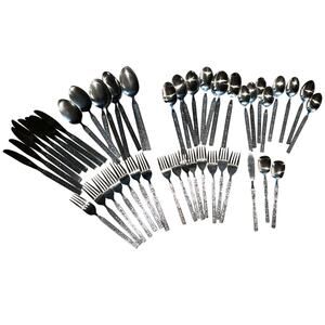 Vintage Nasco COSTELLANO Floral Flatware  Stainless Set Korea 49 pieces